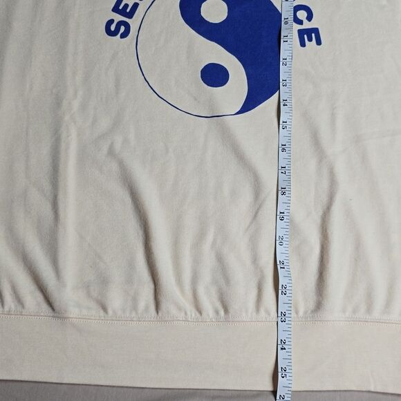 657 NWT Spiritual Gangster Seek Balance Relaxed Savasana Sweater Winter White - Picture 7 of 9